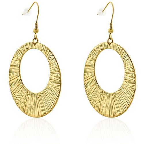 Boucles D'oreilles Pendantes Acier DorÃ© Rohan - Histoire d'Or - Modalova