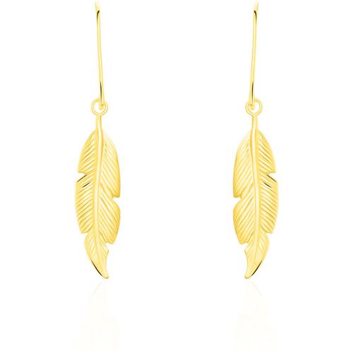 Boucles D'oreilles Pendantes Indian Nature Feuilles Or - Histoire d'Or - Modalova