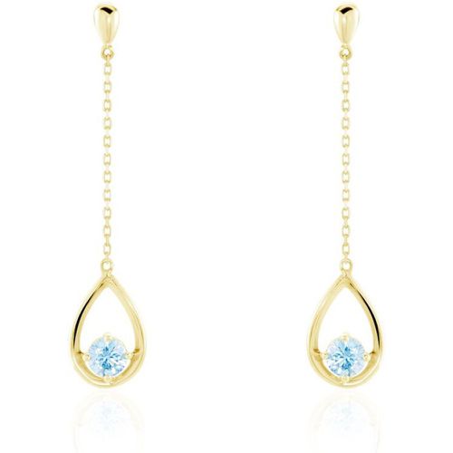 Boucles D'oreilles Pendantes Or Ossian Topaze - Histoire d'Or - Modalova