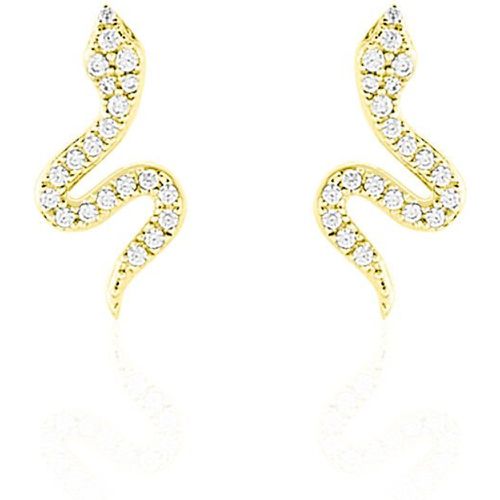 Boucles D'oreilles Pendantes Dorilis Or Oxyde De Zirconium - Histoire d'Or - Modalova