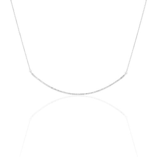 Collier Fanchette Or Blanc Diamant - Histoire d'Or - Modalova