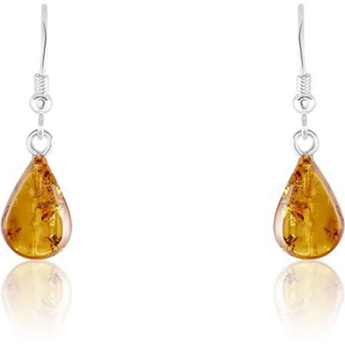 Boucles D'oreilles Pendantes Argent Mareme Ambre - Histoire d'Or - Modalova