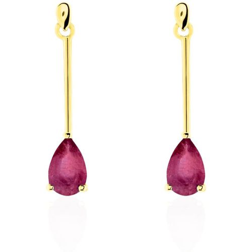 Boucles D'oreilles Pendantes Goutte Or Rubis - Histoire d'Or - Modalova