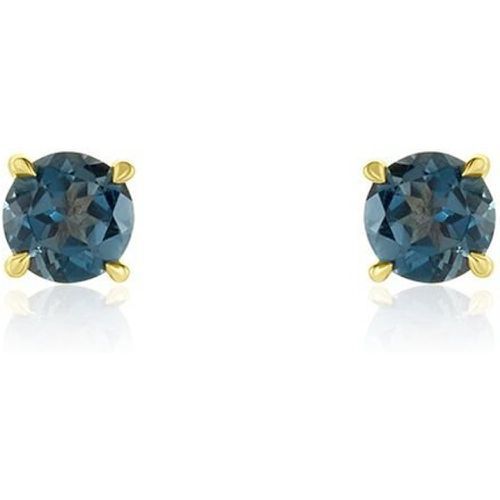 Boucles D'oreilles Puces Elea Or Topaze Bleu London - Adg - Modalova