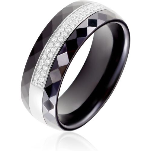 Bague Ceramik Design Argent Oxyde De Zirconium Et CÃ©ramique - Histoire d'Or - Modalova