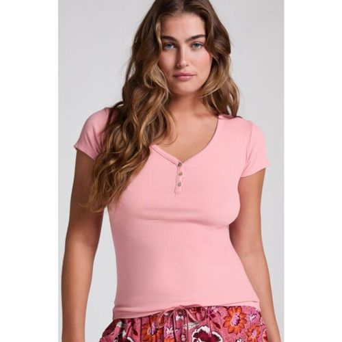 Haut de pyjama à manches courtes Henley - Hunkemöller - Modalova