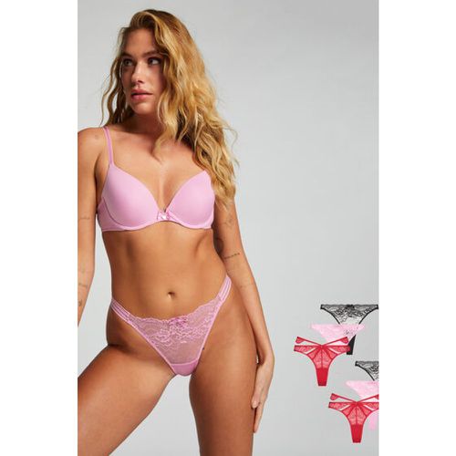 Hunkemöller Lot de 6 strings Rouge - Hunkemöller - Modalova