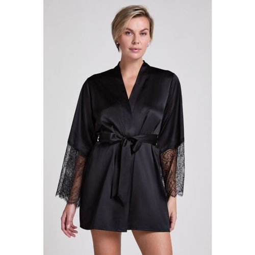 Hunkemöller Kimono Satin Noir - Hunkemöller - Modalova