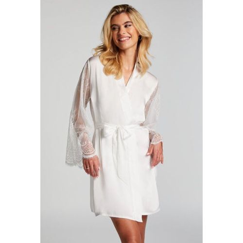 Hunkemöller Kimono Satin Blanc - Hunkemöller - Modalova