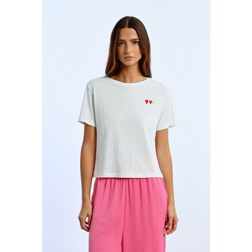 T-shirt droit, motif cœur - LILI SIDONIO - Modalova