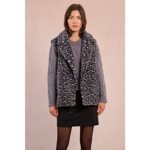 Gilet sans manches, effet fourrure léopard - MOLLY BRACKEN - Modalova
