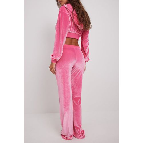 Pantalon en velours à cordon coulissant - Pink - NA-KD - Modalova