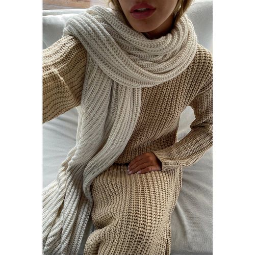 Écharpe en tricot épais - Offwhite - NA-KD Accessories - Modalova