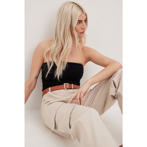 Pantalon cargo taille haute avec poches - Beige - NA-KD Trend - Modalova