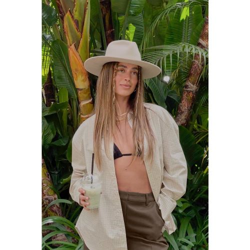 Chemise surdimensionnée - Beige - Bruna Bear x NA-KD - Modalova