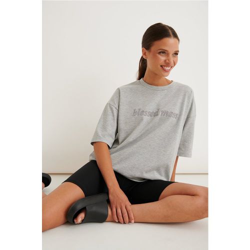 T-shirt oversize en coton épais biologique - Grey - Marije Zuurveld x NA-KD - Modalova