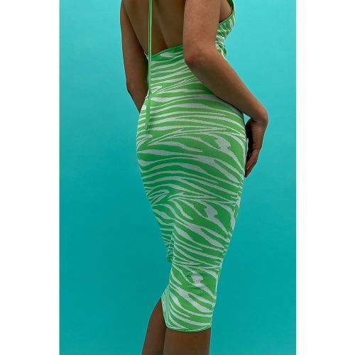 Robe mi-longue en tricot fin ornementée au dos - Multicolor - NA-KD Trend - Modalova