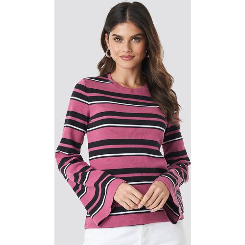 Wide Sleeve Striped Top - Pink,Multicolor - NA-KD - Modalova
