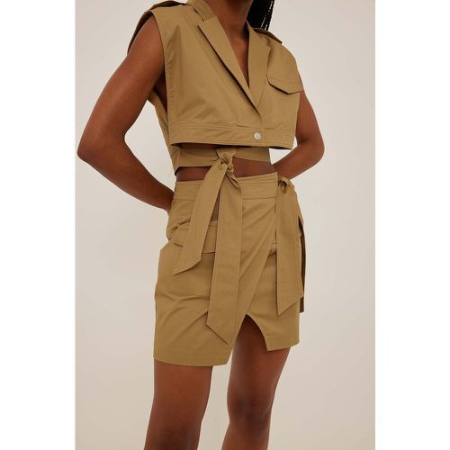 Trench portefeuille sans manches - Beige - Angelica Blick x NA-KD - Modalova