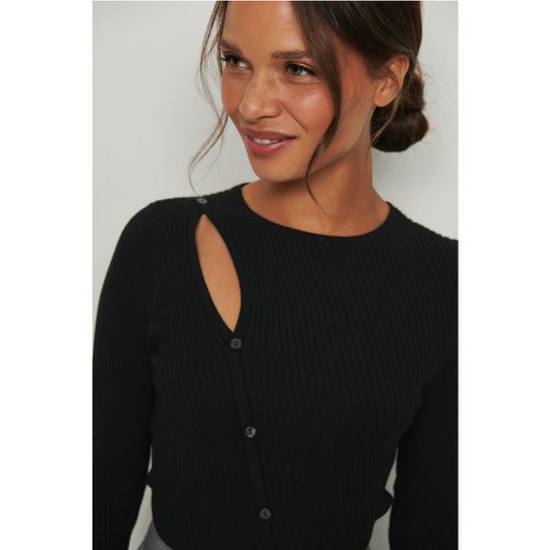 Haut tricoté découpé - Black - NA-KD Trend - Modalova