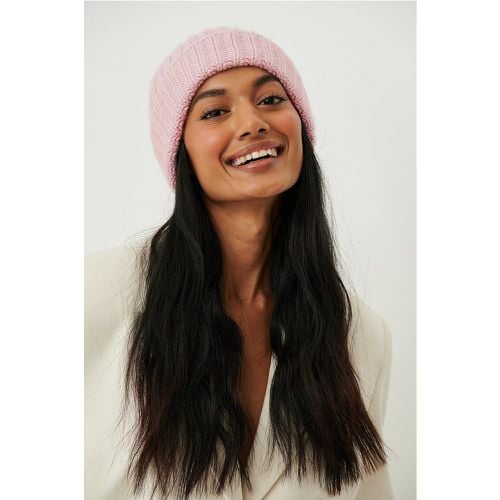 Bonnet en tricot épais - Pink - NA-KD Accessories - Modalova