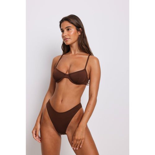 Culotte de bikini classique échancrée - Brown - NA-KD Swimwear - Modalova