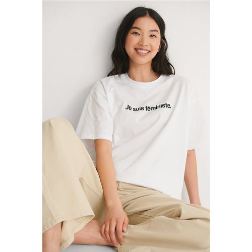 T-shirt Je Suis Feminist - White - NA-KD Trend - Modalova