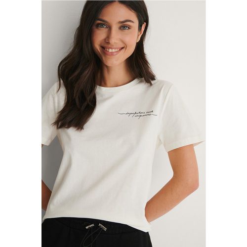 T-shirt citation imprimée - White - NA-KD - Modalova