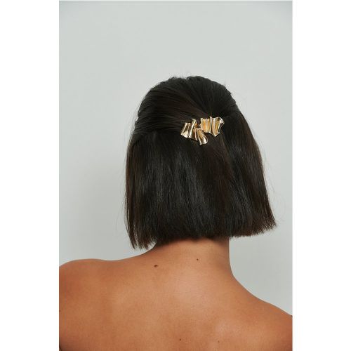 Pince à cheveux plate effet froissé - Gold - NA-KD Accessories - Modalova