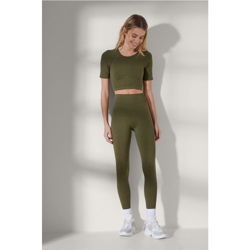 Sans Couture Legging - Green - NA-KD Flow - Modalova