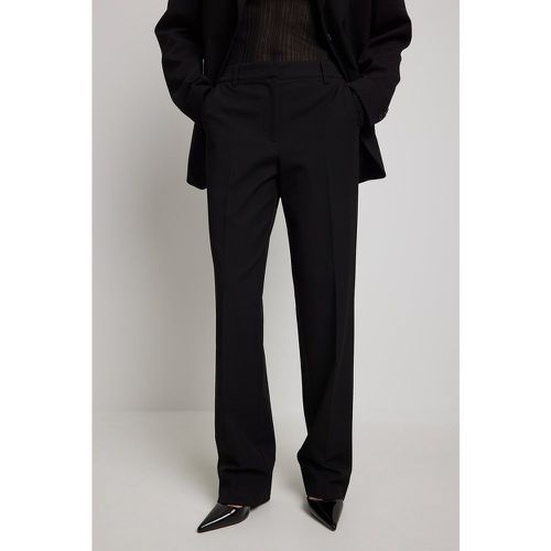 Pantalon de costume droit taille mi-haute - Black - NA-KD Classic - Modalova