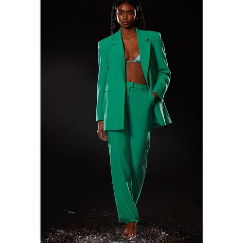 Pantalon de costume droit recyclé - Green - NA-KD Trend - Modalova