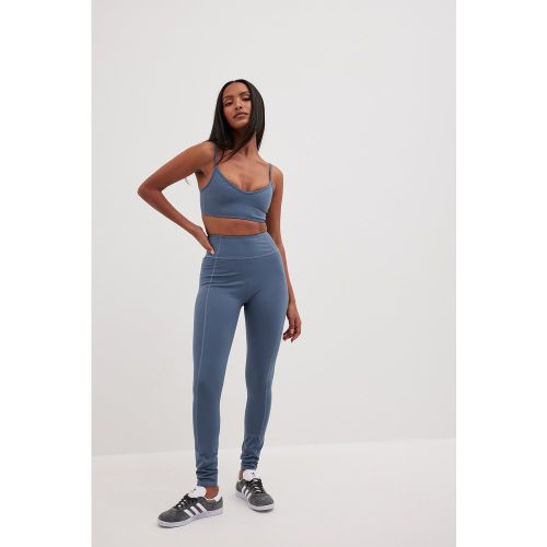 Legging de sport à coutures apparentes - Blue - Stephsa x NA-KD - Modalova