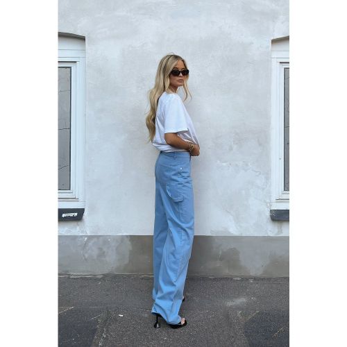 Josefine HJ x NA-KD Pantalon - Blue - Josefine HJ x NA-KD - Modalova