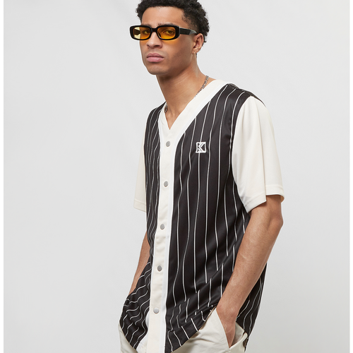 OG Block Pinstripe Baseball Shirt, , Apparel, black/off white, taille: L - Karl Kani - Modalova