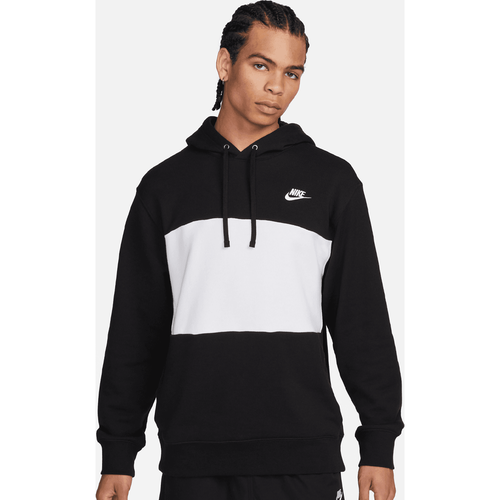 Club + French Terry Color-Blocked Hoodie, , Apparel, black/white/white, taille: S - Nike - Modalova