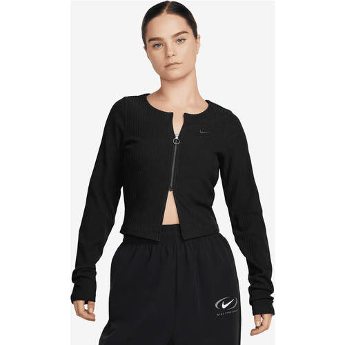 Sportswear Chill Knit Rib Full-Zip Cardigan, , Apparel, black/black, taille: XS - Nike - Modalova