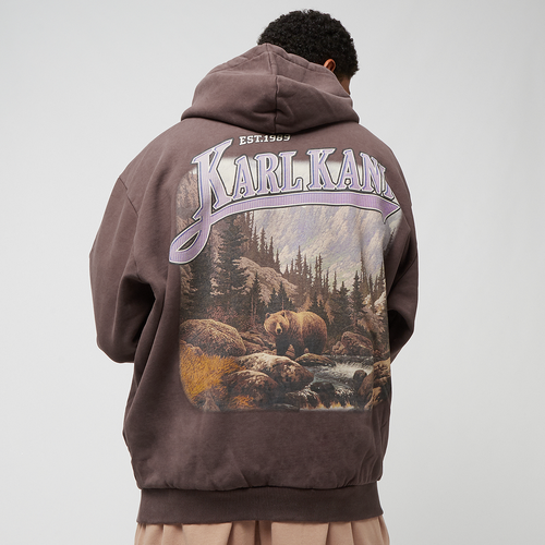 Small Signature OS Washed Heavy Sweat Landscape Hoodie, , Apparel, brown, taille: S - Karl Kani - Modalova