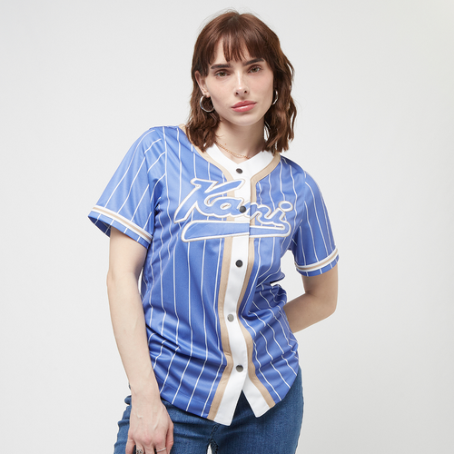 Varsity Pinstripe Baseball Shirt, , Apparel, purple/white, taille: XS - Karl Kani - Modalova