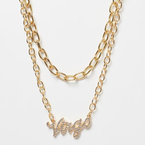 Diamond Zodiac Golden Necklace Virgo - Urban Classics - Modalova