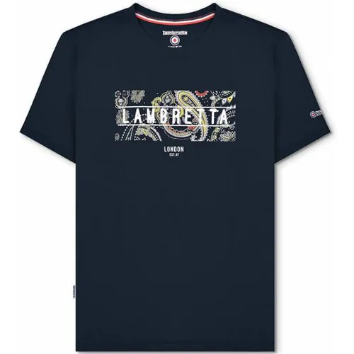 Paisley Box s T-shirt SS1015-MARINE - Lambretta - Modalova