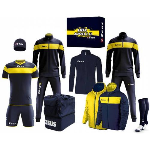 Apollo Ensemble de foot Vêtement d'équipe en coffret 12 pièces Navy jaune - Zeus - Modalova