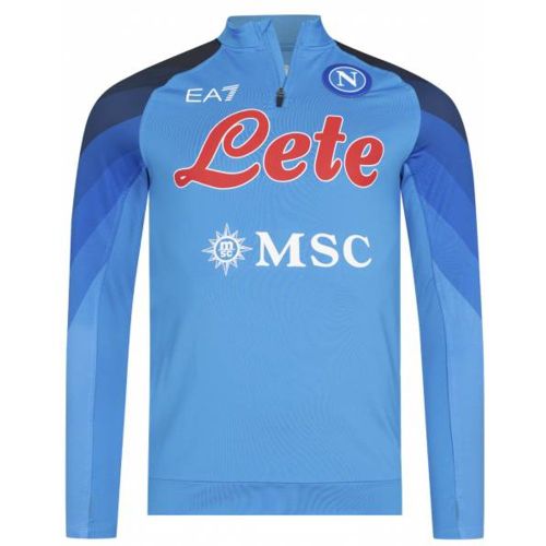 SSC Neapel EA7 1/4 Zip s Sweat-shirt d'entraînement EASSCN23T05-AZZURRO - Emporio Armani - Modalova