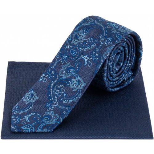 Paisley s Cravate tricotée et Pochette de costume LAMAW2314-NAVY - Lambretta - Modalova