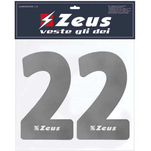 Kit de transfert des numéros de 1 à 22 23cm senior argent - Zeus - Modalova