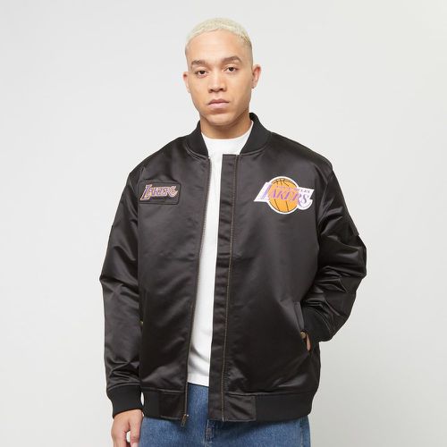 NBA LOS ANGELES LAKERS NBA TEAM LEADER SATIN BOMBER black, , Bombers, en , taille: S - Mitchell & Ness - Modalova