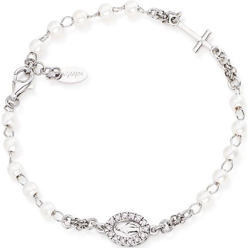 Bracelet Rosaries pearls BROBBZ-M3 925 Argent - Amen - Modalova