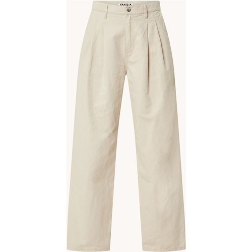 Pantalon ample taille haute en lin mélangé avec poches latérales - Vanilia - Modalova