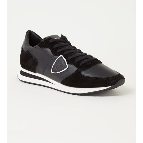 Sneaker Tropez X en cuir avec détails en daim - Philippe Model - Modalova