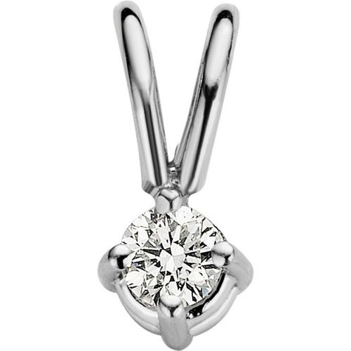 Pendentif en solitaire avec brillant croissant, diamant 0,05 ct. Brillant croissant - Diamond Point - Modalova